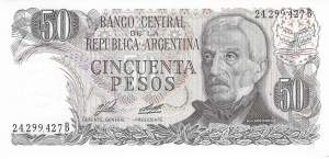 Argentinien p301a-1 B 50 Pesos 1977